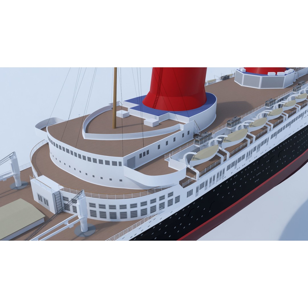 SS Normandie 3D Model – Historic Ocean Liner for SketchUp - View 10