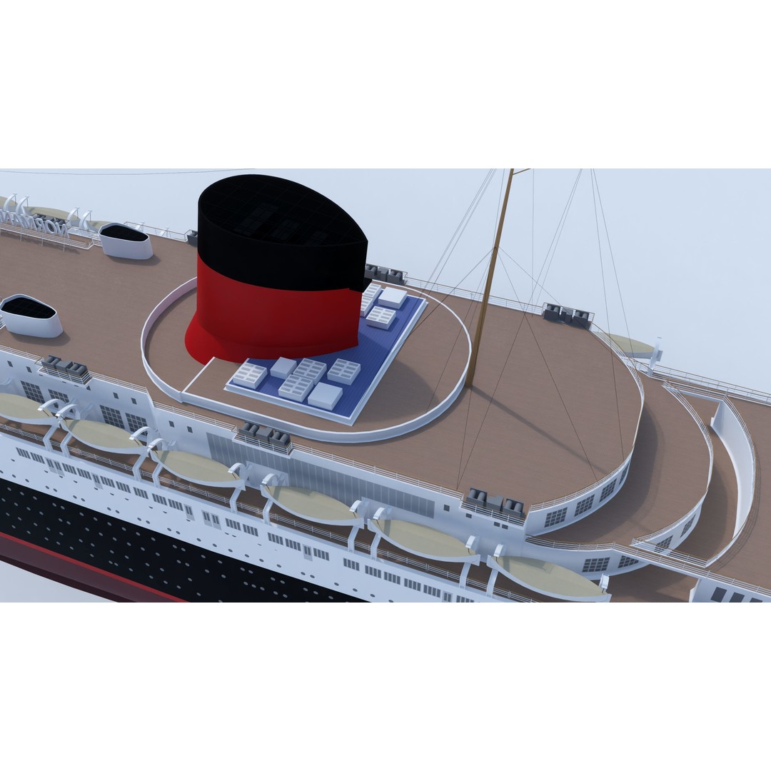 SS Normandie 3D Model – Historic Ocean Liner for SketchUp - View 11