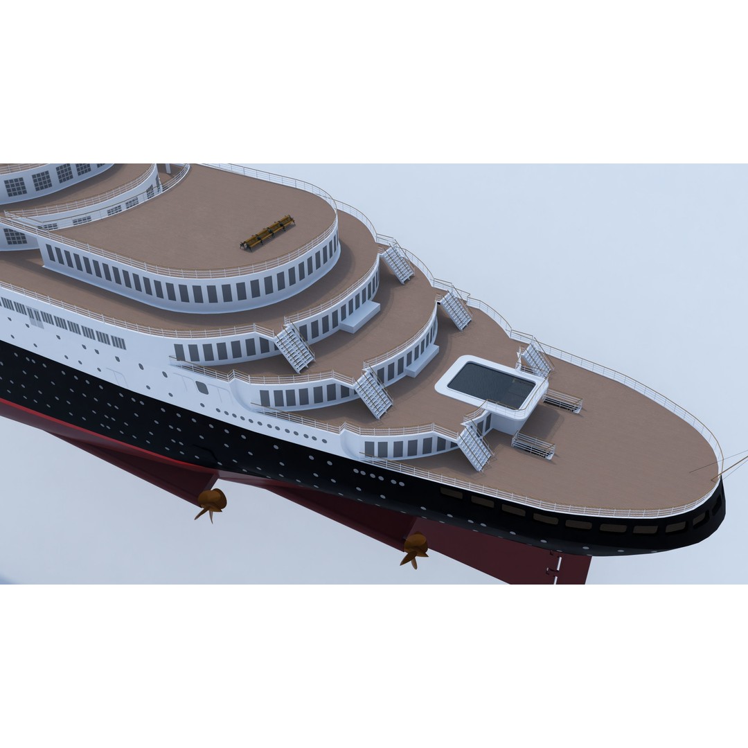 SS Normandie 3D Model – Historic Ocean Liner for SketchUp - View 12