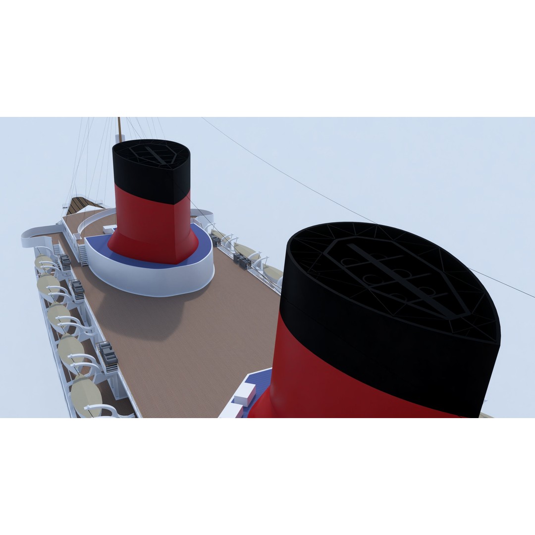 SS Normandie 3D Model – Historic Ocean Liner for SketchUp - View 14