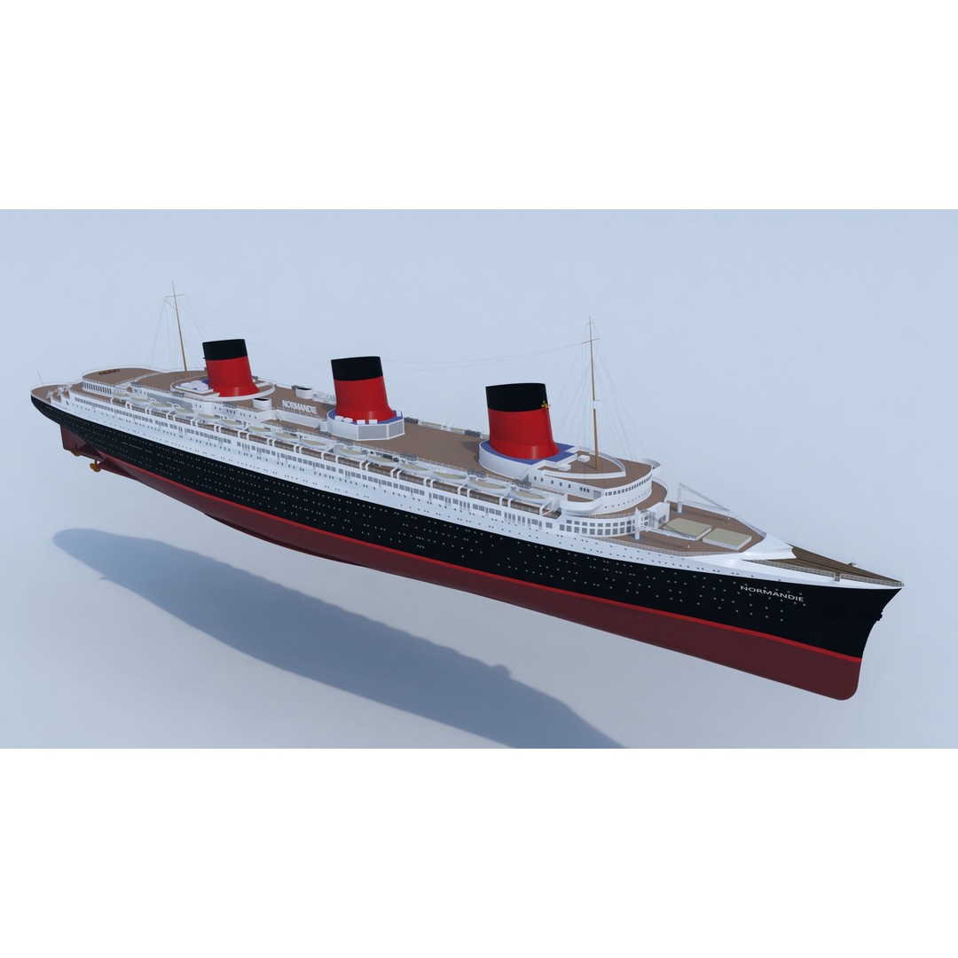 SS Normandie 3D Model – Historic Ocean Liner for SketchUp - View 5