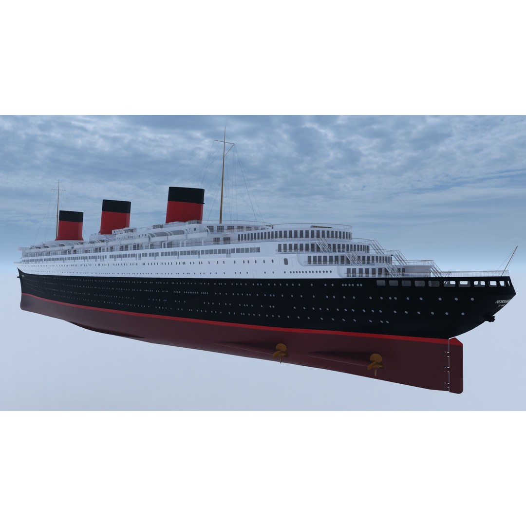 SS Normandie 3D Model – Historic Ocean Liner for SketchUp - View 7