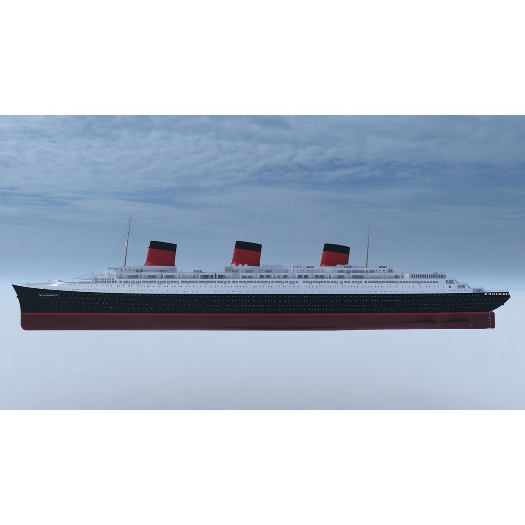 SS Normandie 3D Model – Historic Ocean Liner for SketchUp - View 8