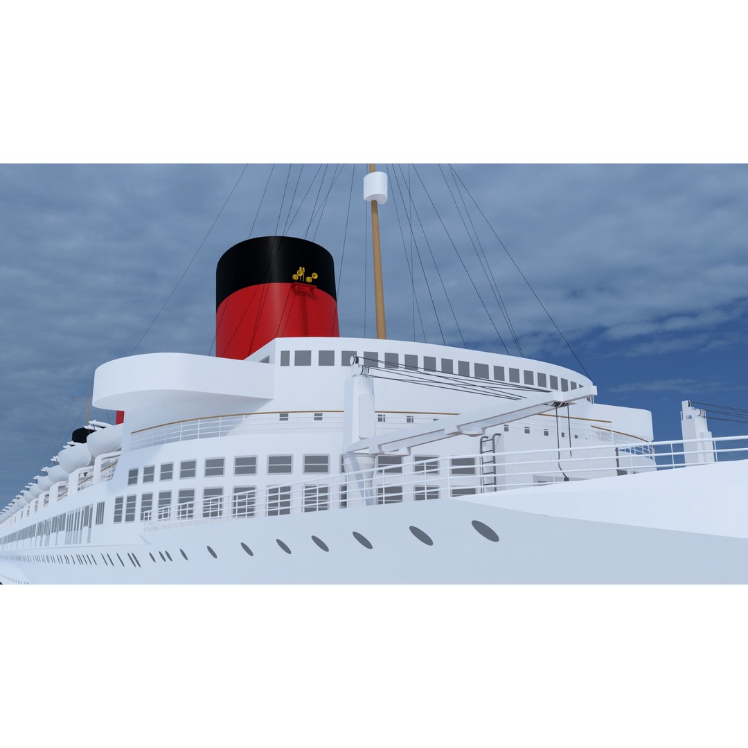 SS Normandie 3D Model – Historic Ocean Liner for SketchUp - View 9