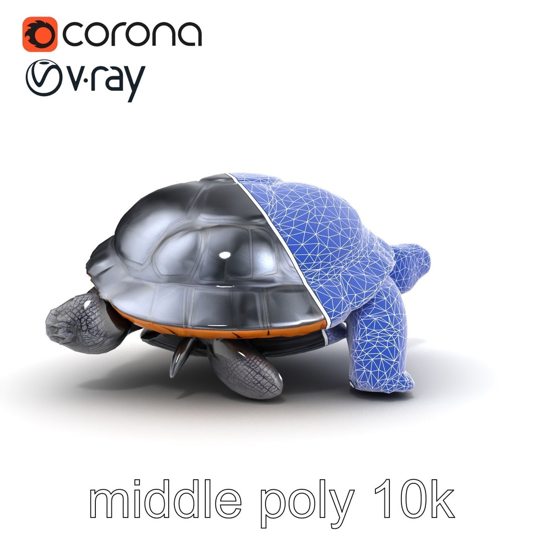 Leatherback Turtle 3D Model – Low Poly PBR Game Asset, FBX