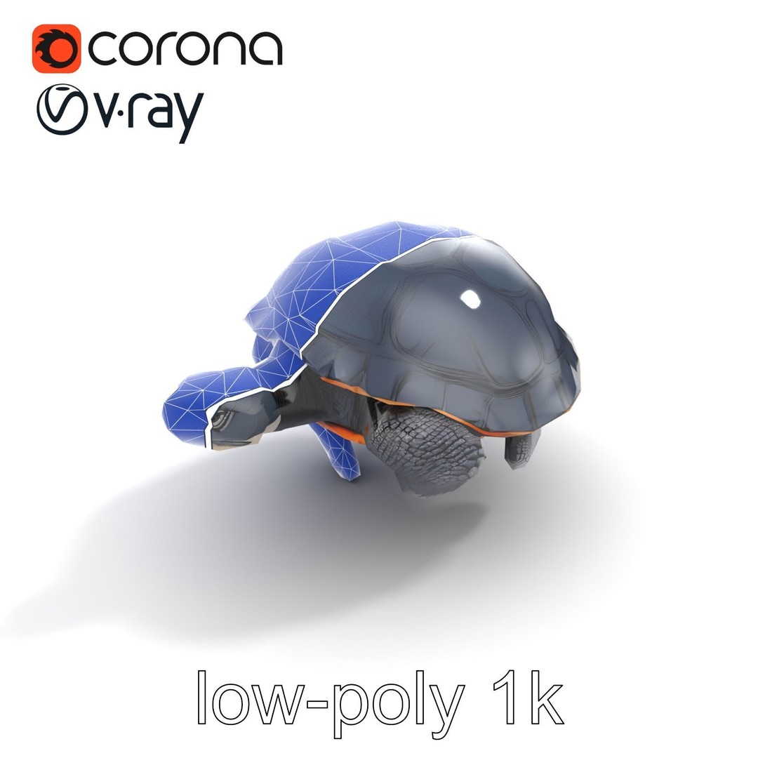 Leatherback Turtle 3D Model – Low Poly PBR Game Asset, FBX - View 17