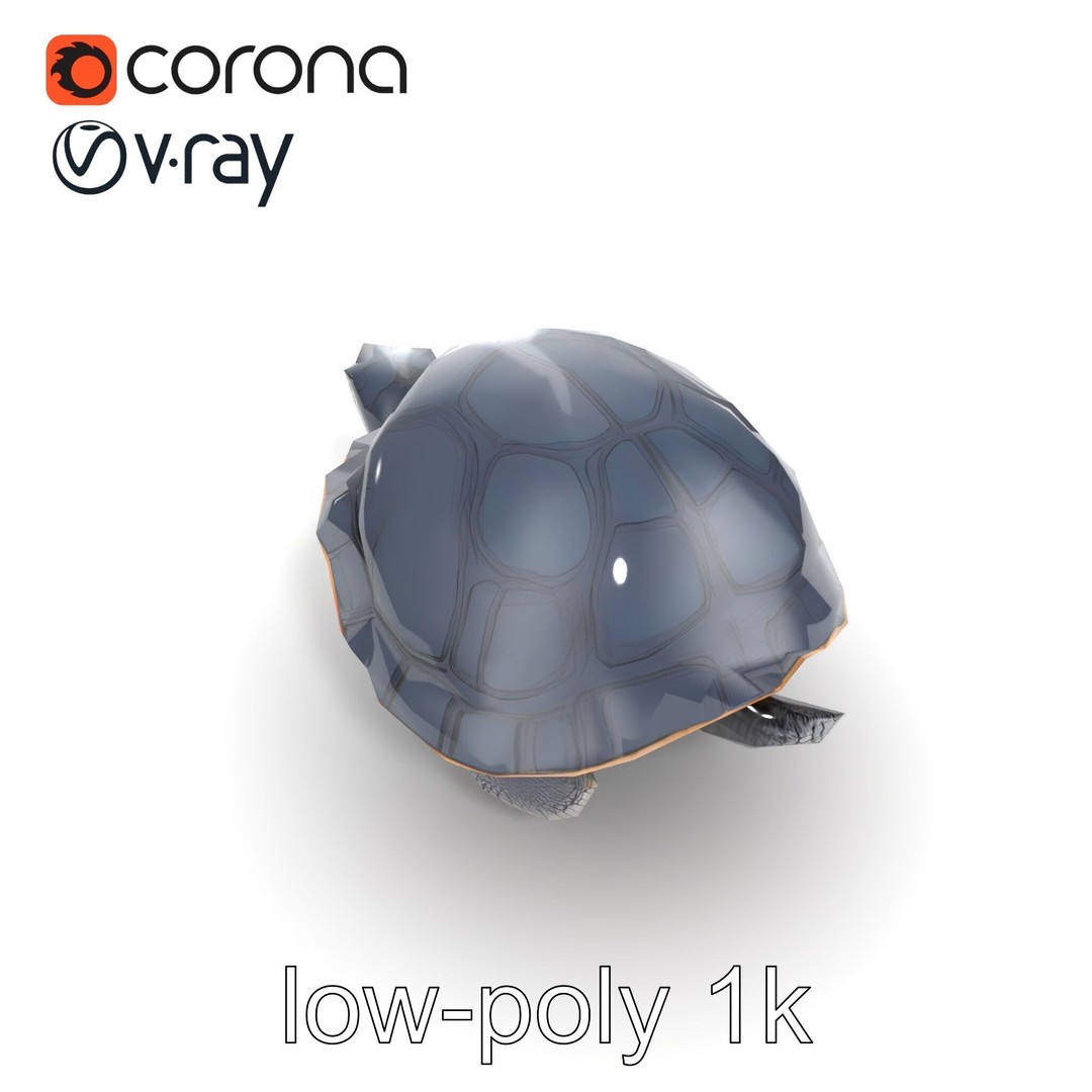 Leatherback Turtle 3D Model – Low Poly PBR Game Asset, FBX - View 23