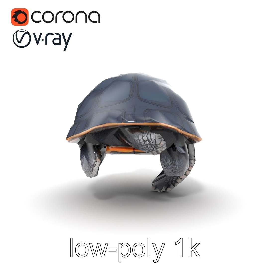 Leatherback Turtle 3D Model – Low Poly PBR Game Asset, FBX - View 31