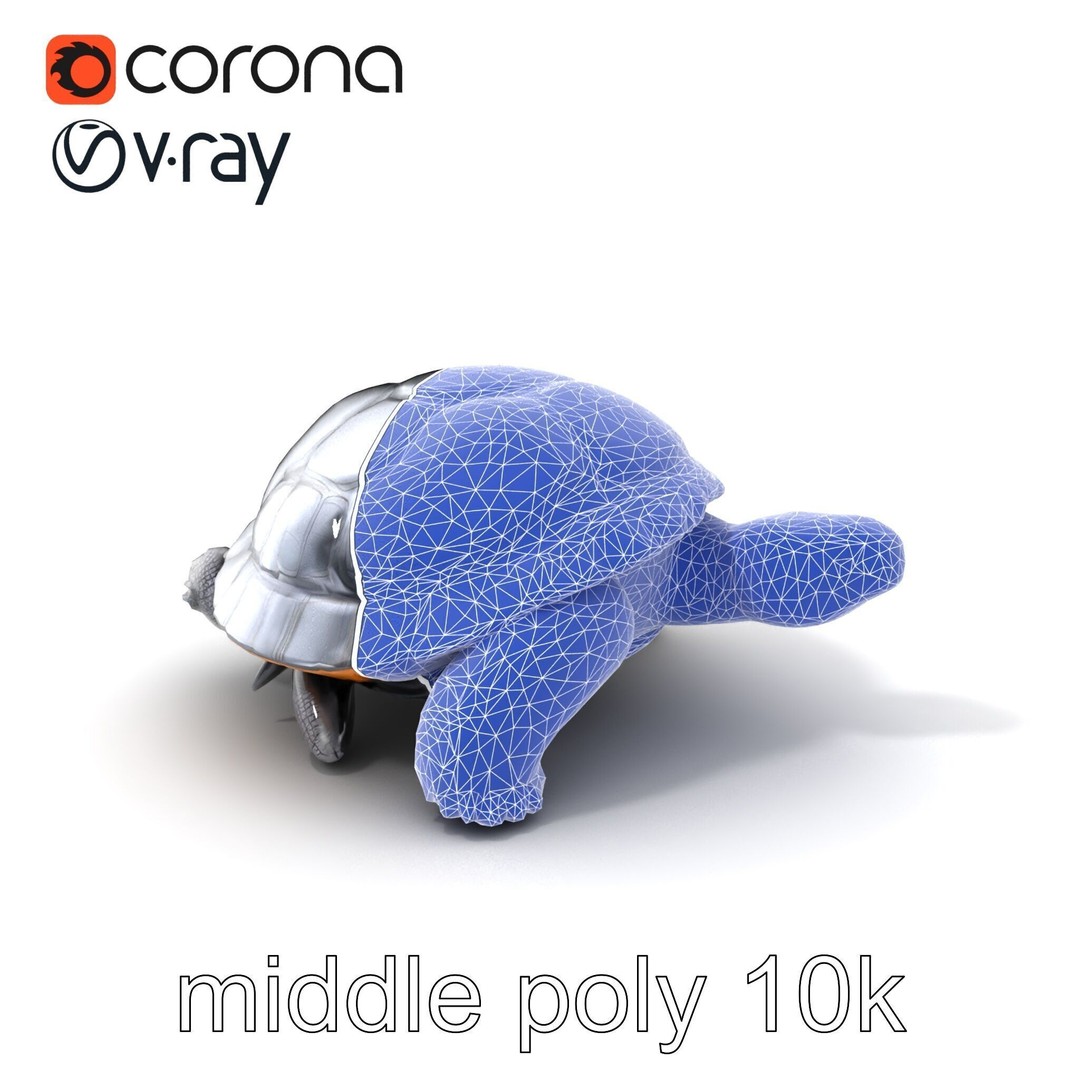 Leatherback Turtle 3D Model – Low Poly PBR Game Asset, FBX - View 7