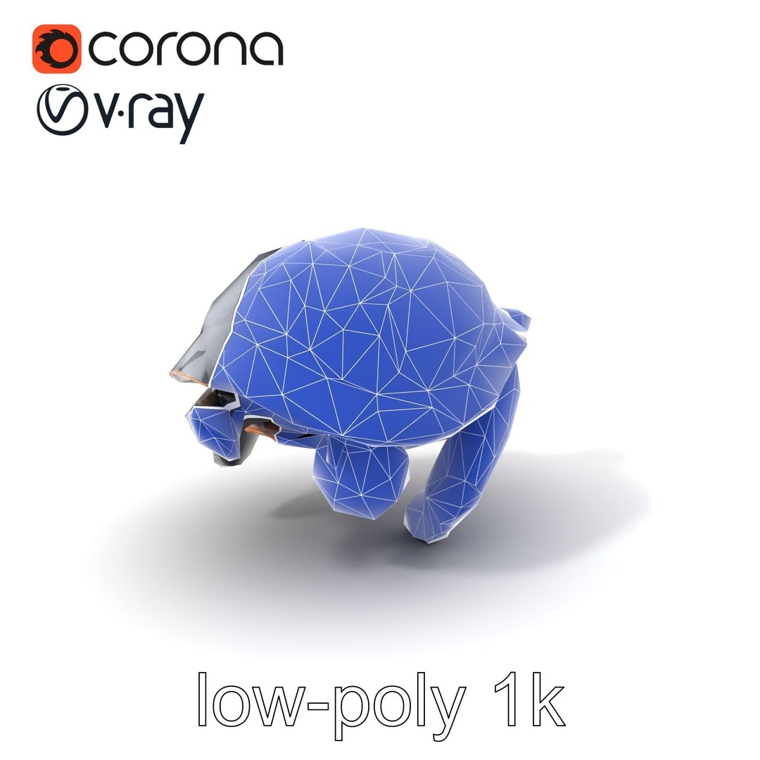 Leatherback Turtle 3D Model – Low Poly PBR Game Asset, FBX - View 8