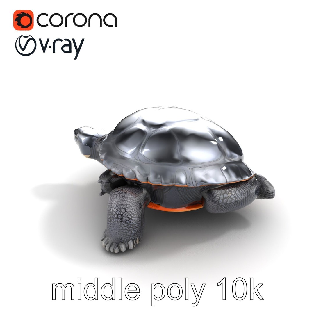 Leatherback Turtle 3D Model – Low Poly PBR Game Asset, FBX - View 9