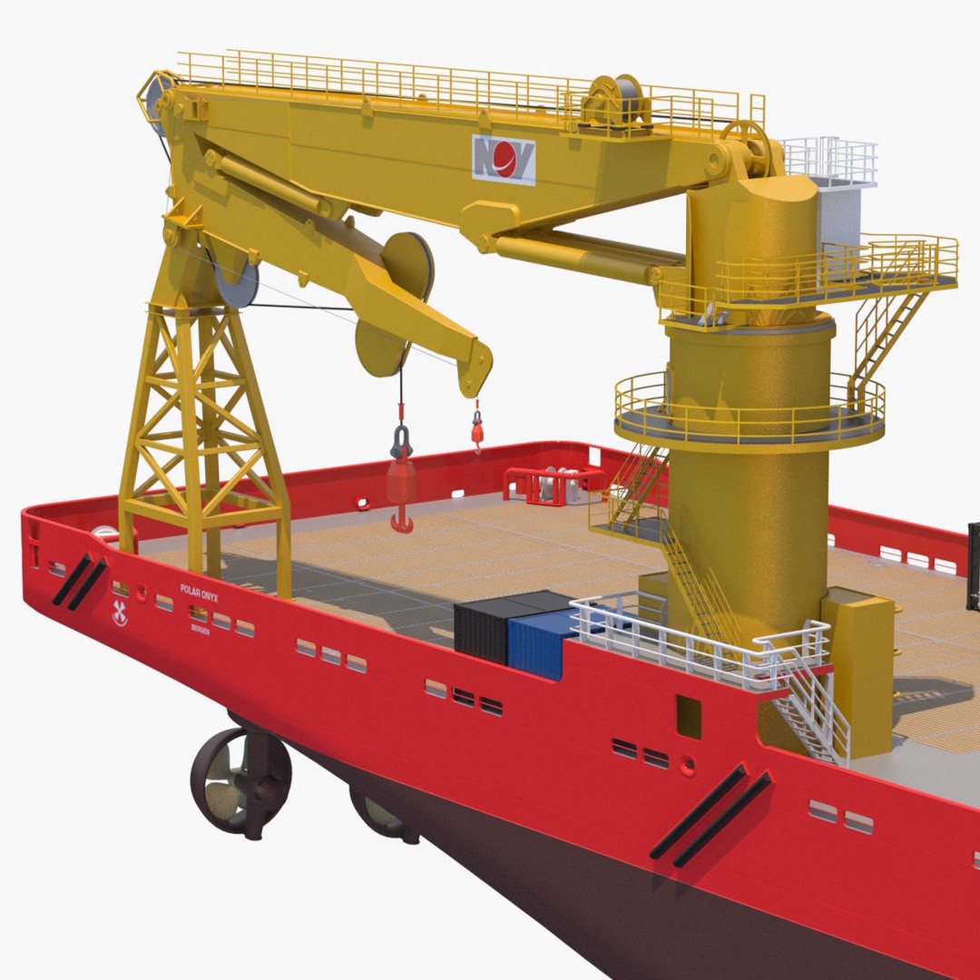 ULSTEIN SX121 Pipelay Vessel 3D Model – High-Detail Industrial Asset, FBX - View 12