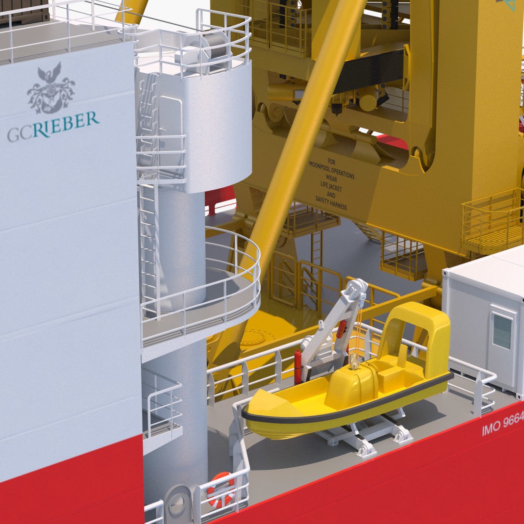 ULSTEIN SX121 Pipelay Vessel 3D Model – High-Detail Industrial Asset, FBX - View 13