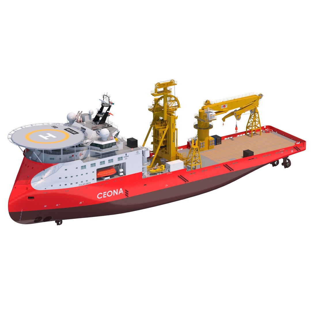 ULSTEIN SX121 Pipelay Vessel 3D Model – High-Detail Industrial Asset, FBX - View 3