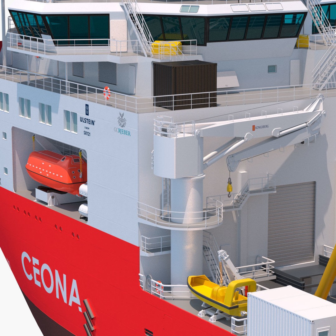 ULSTEIN SX121 Pipelay Vessel 3D Model – High-Detail Industrial Asset, FBX - View 9