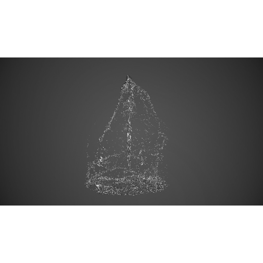 Animated Fountain 3D Model – Fluid Simulation with PBR Textures, FBX - View 8
