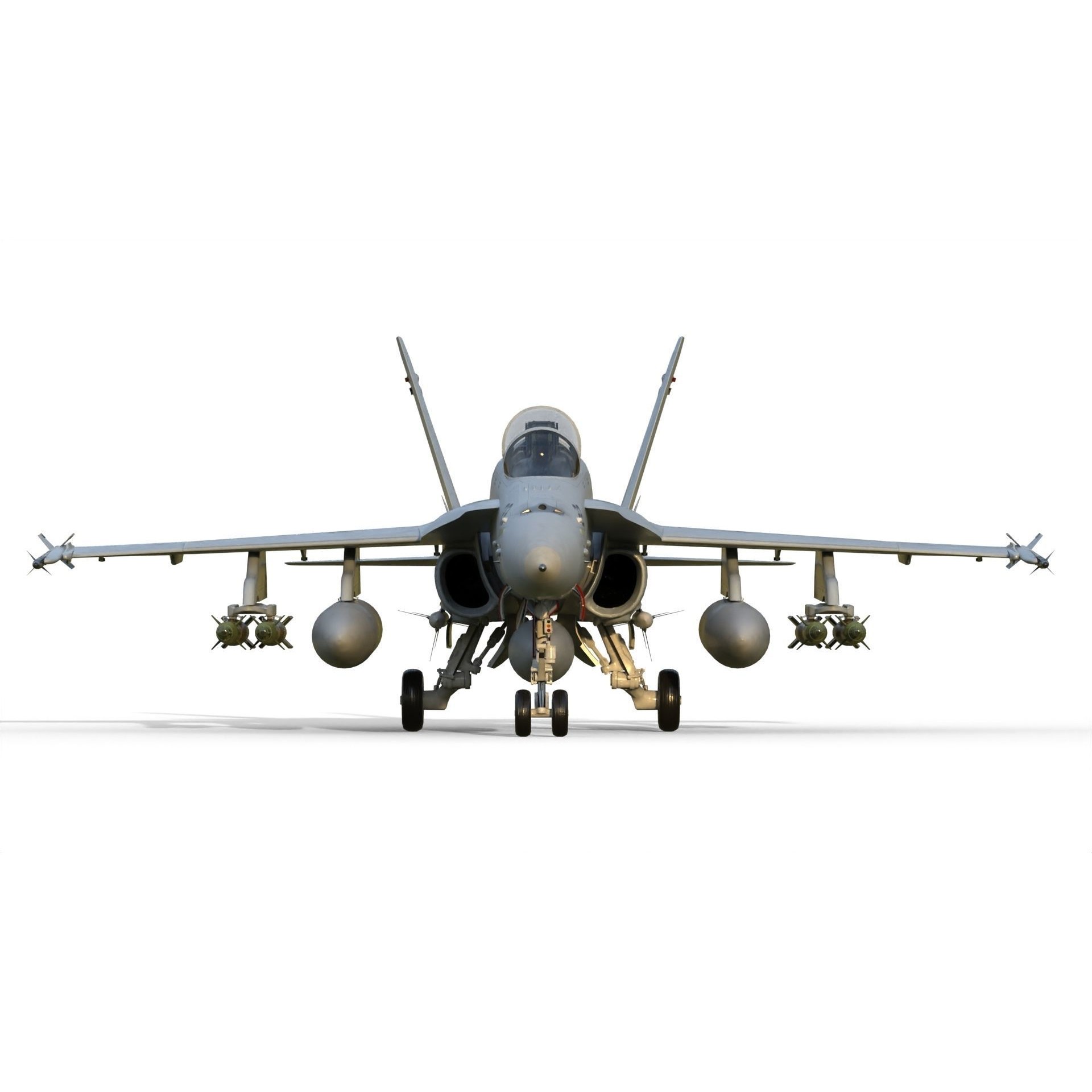F-18 Hornet - Game-Ready 3D Model - View 13
