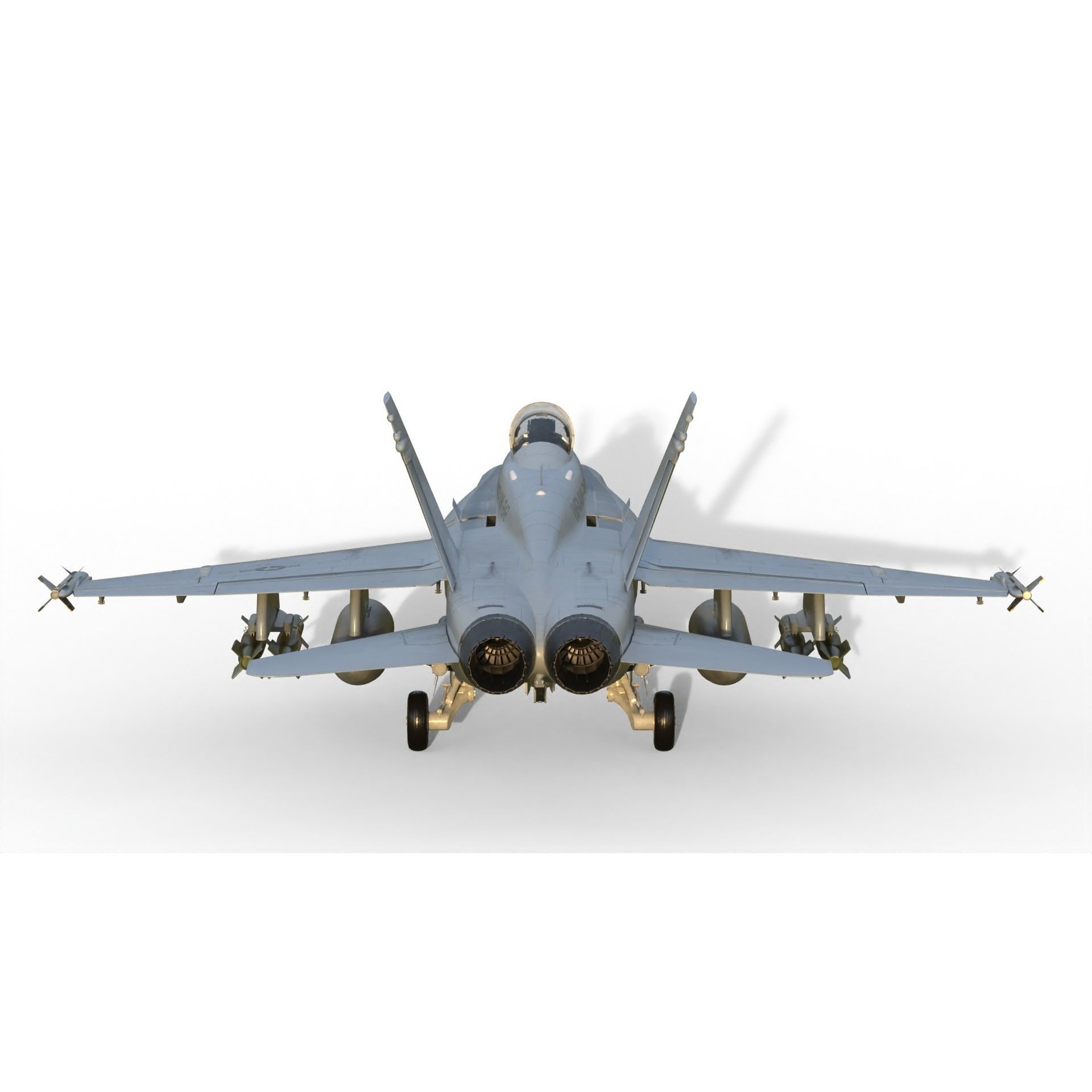 F-18 Hornet - Game-Ready 3D Model - View 14