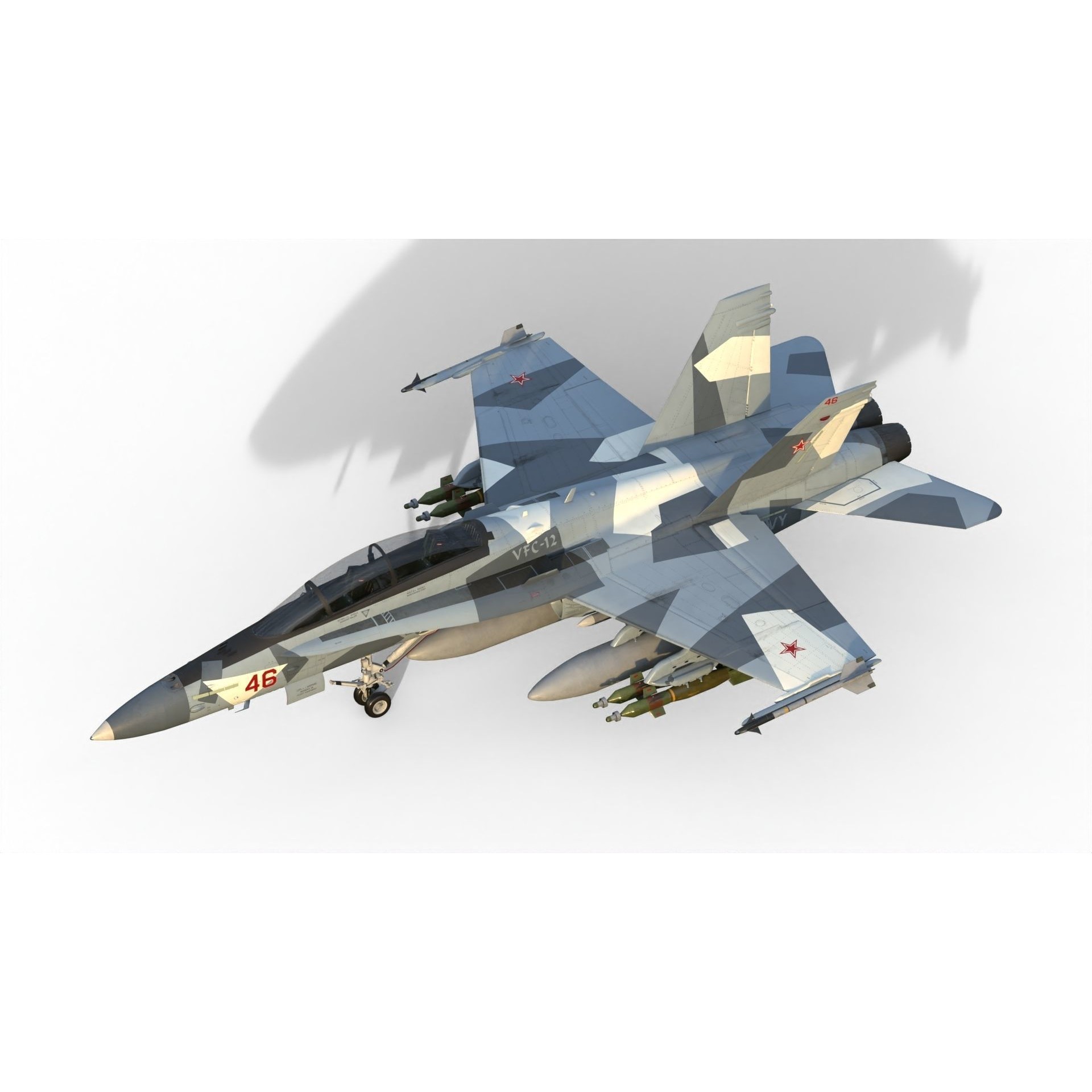 F-18 Hornet - Game-Ready 3D Model - View 20