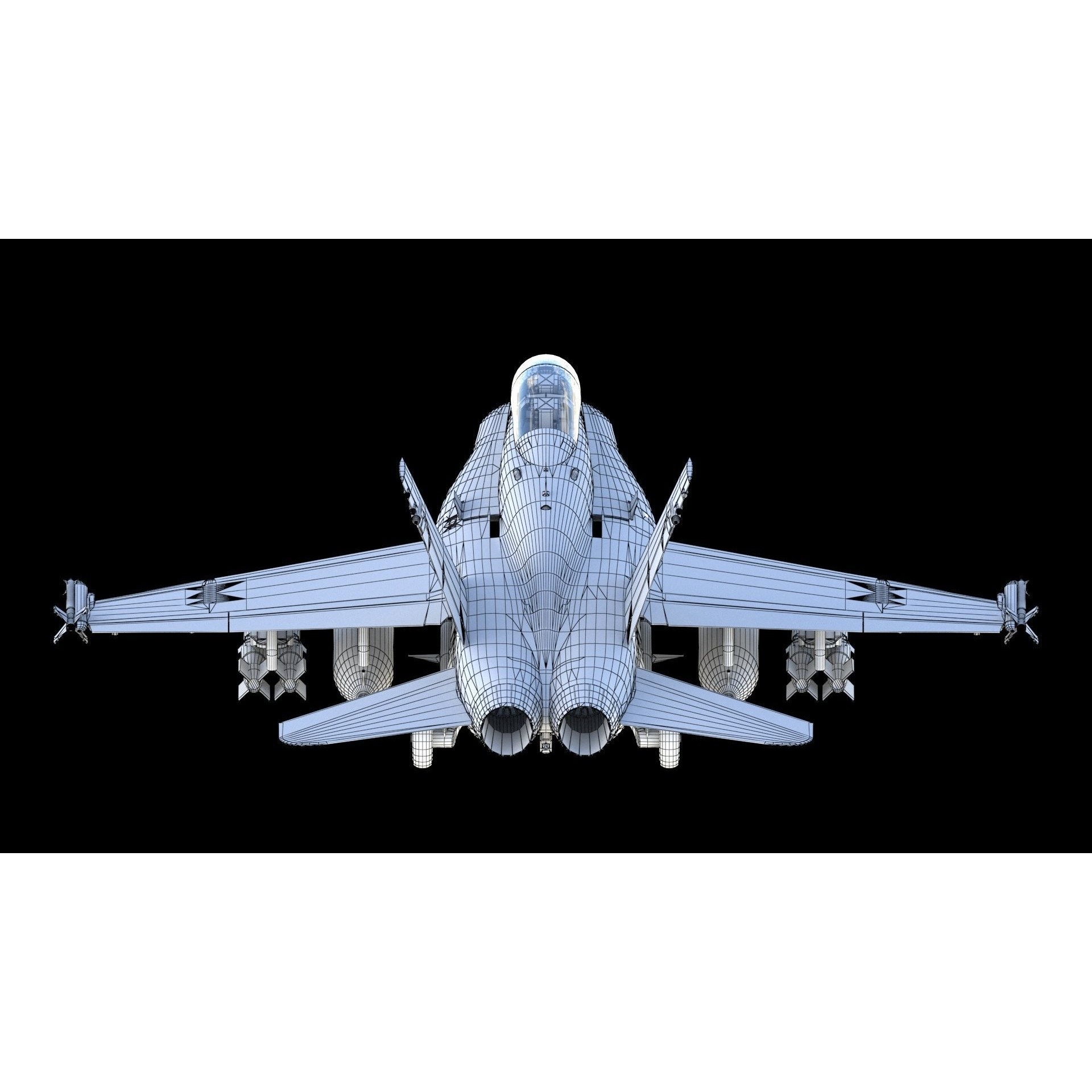 F-18 Hornet - Game-Ready 3D Model - View 27