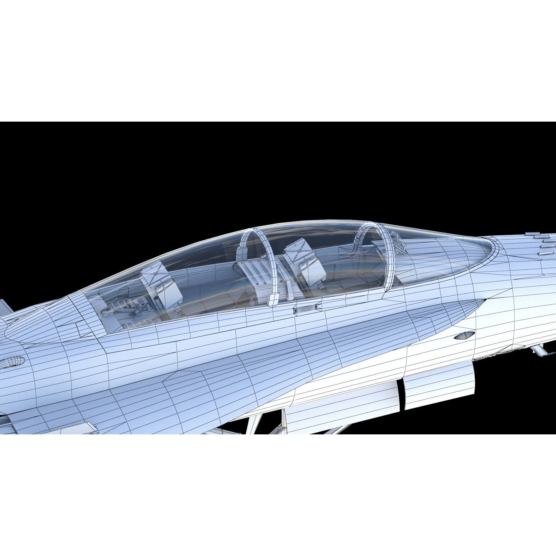F-18 Hornet - Game-Ready 3D Model - View 30