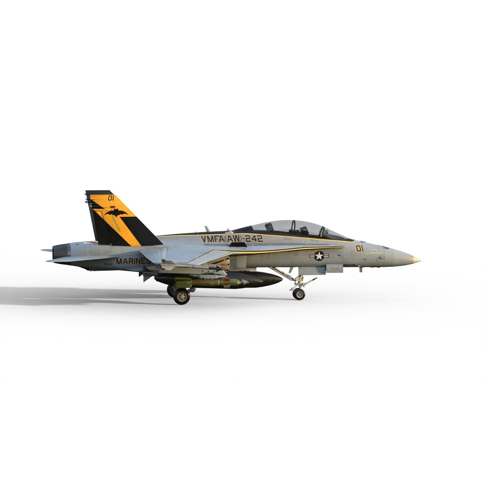 F-18 Hornet - Game-Ready 3D Model - View 5