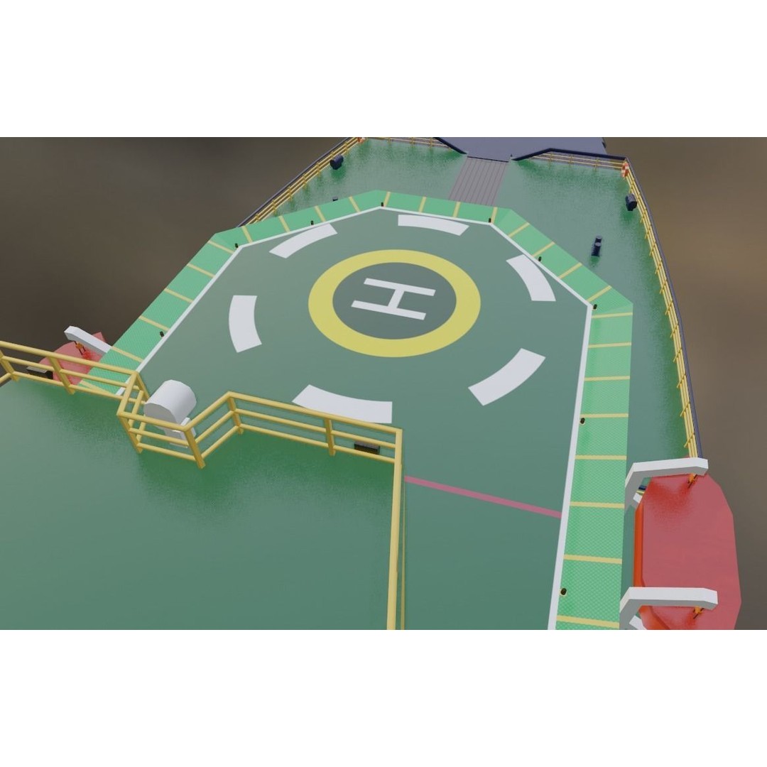 Swedish Atle Class Icebreakers 3D Model – Low Poly Watercraft, Blender, OBJ - View 5