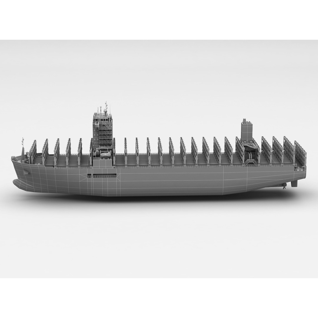 Container Ship 3D Model – Low Poly Industrial Vessel, FBX - View 13
