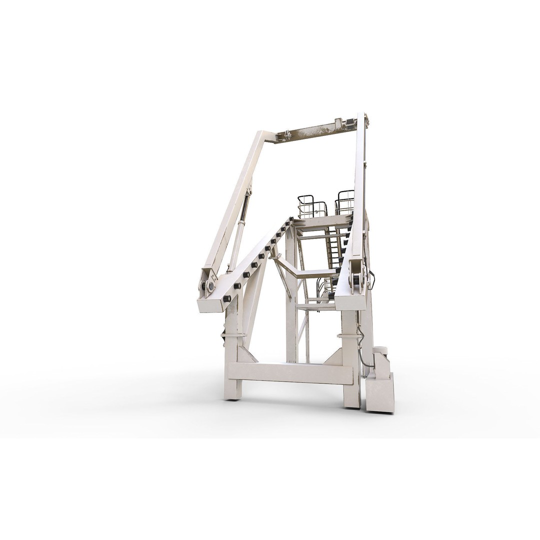 Freefall Lifeboat 3D Model – PBR Textured Industrial Watercraft, FBX