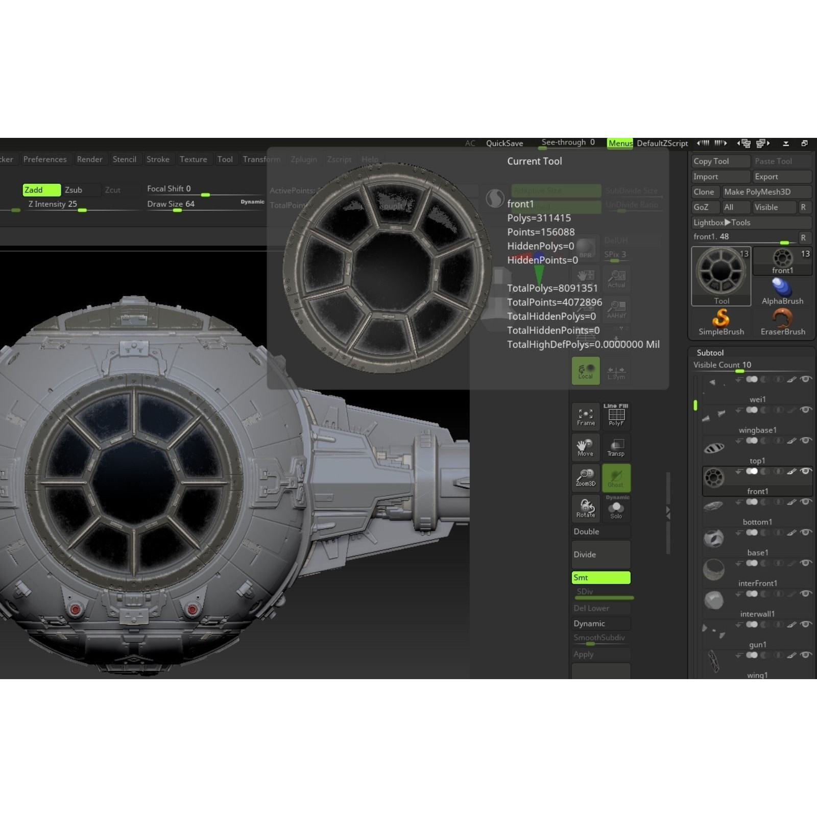 Tie Fighter - PBR Game-Ready 3D Model - View 22