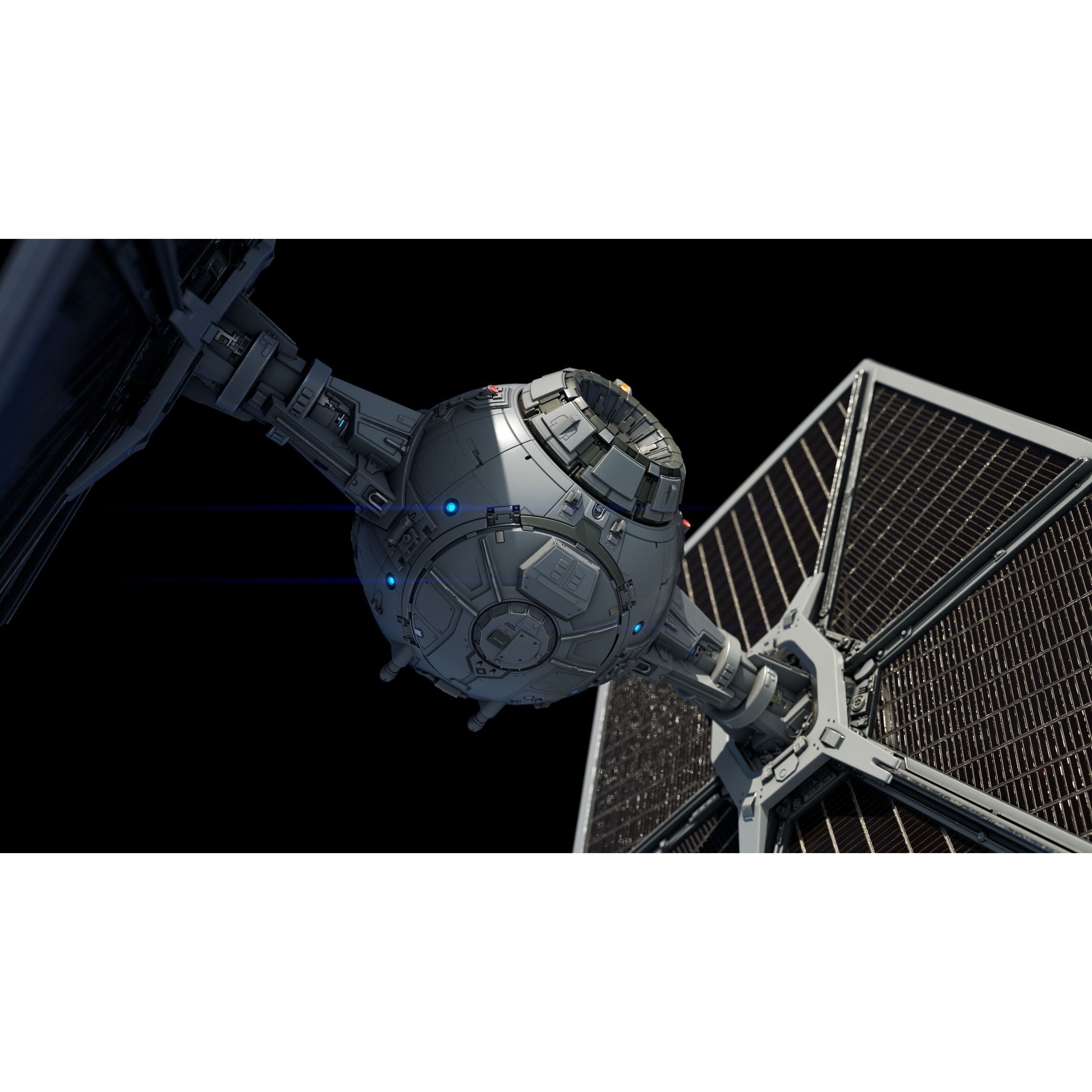 Tie Fighter - PBR Game-Ready 3D Model - View 4