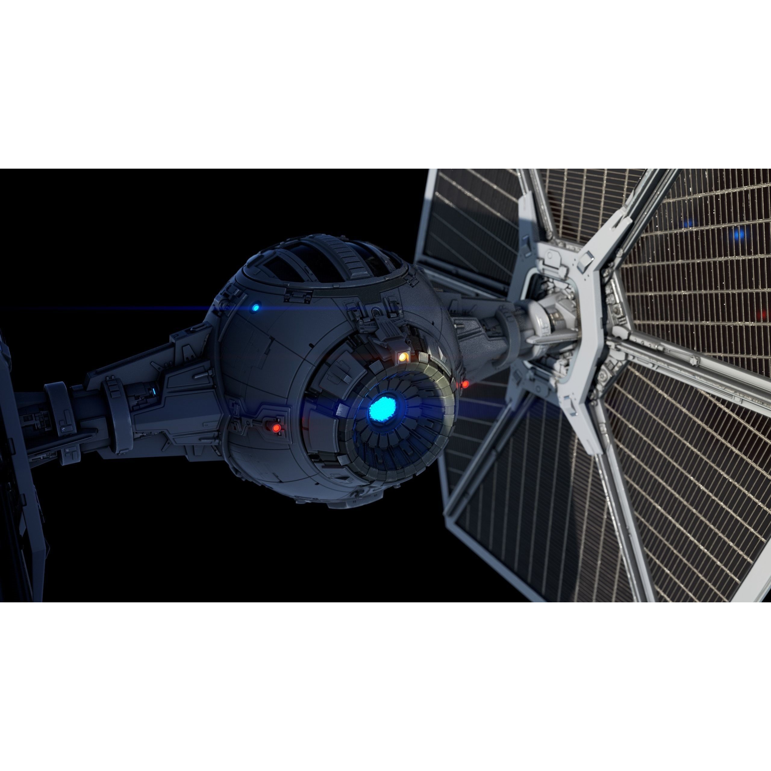 Tie Fighter - PBR Game-Ready 3D Model - View 5