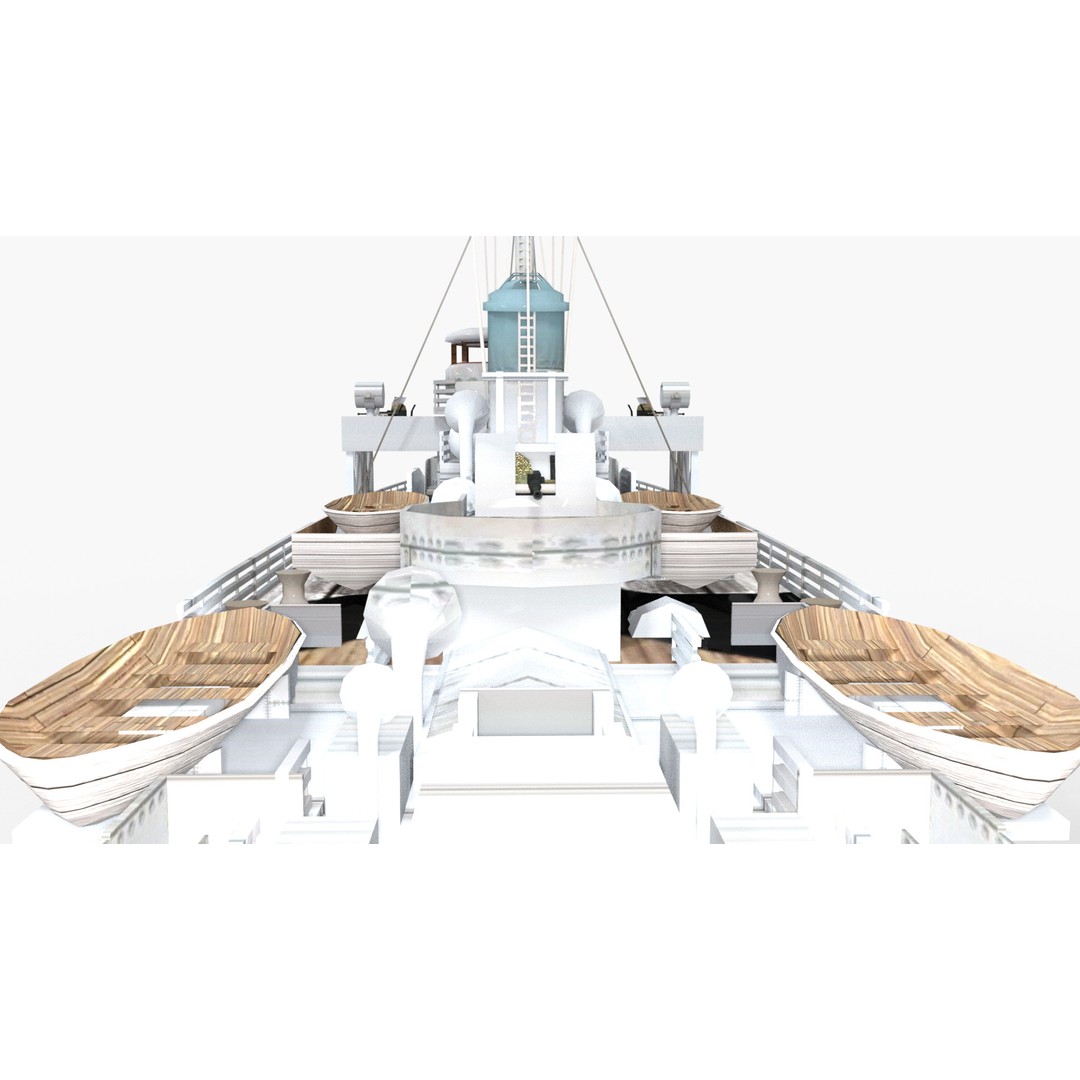HMCS Snowberry K-166 3D Model – Low Poly Game Ready Ship, FBX - View 7