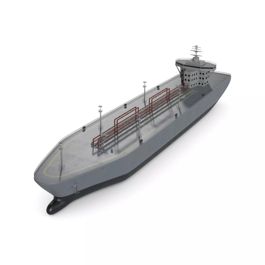 Replenishment Ship 3D Model – Low Poly Military Watercraft, FBX