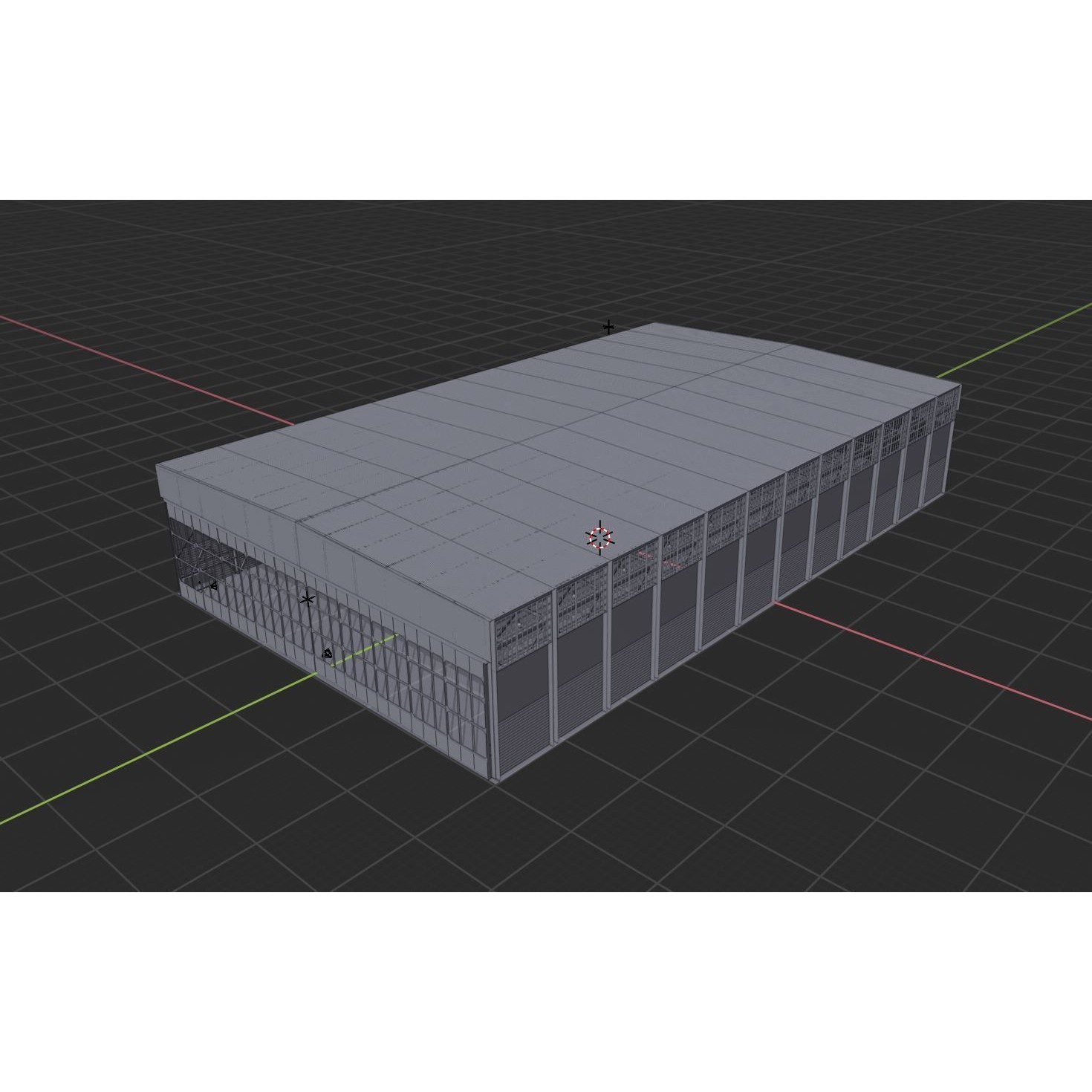 Airplane Hangar Interior - Low-Poly Game-Ready 3D Model - View 14