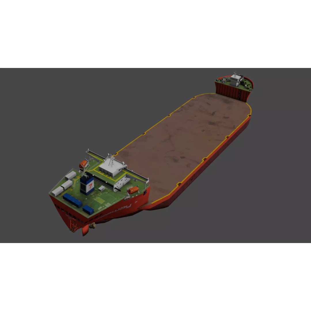 Seaway Hawk 3D Model – Low Poly Vessel for Industrial Use, FBX - View 13
