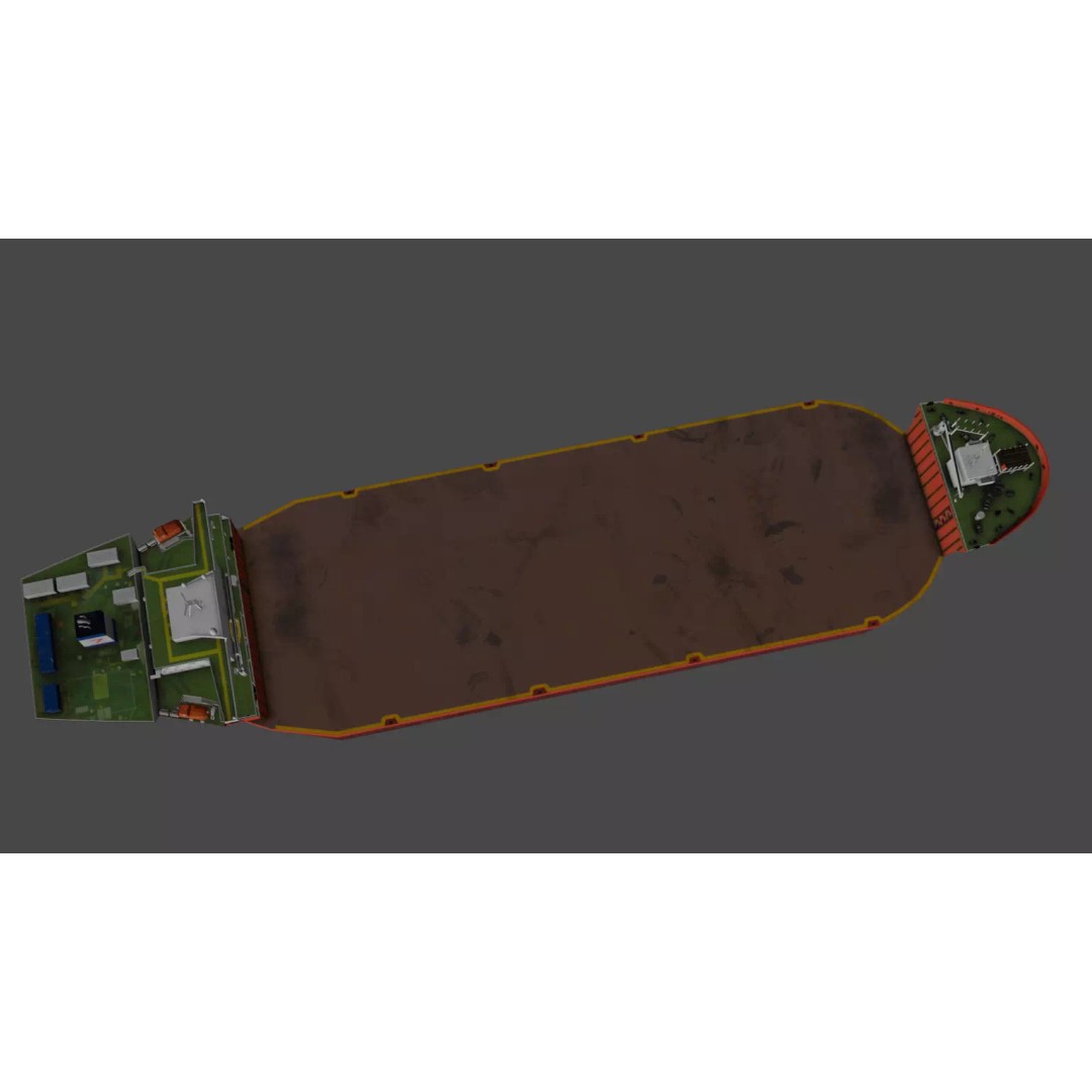 Seaway Hawk 3D Model – Low Poly Vessel for Industrial Use, FBX - View 4