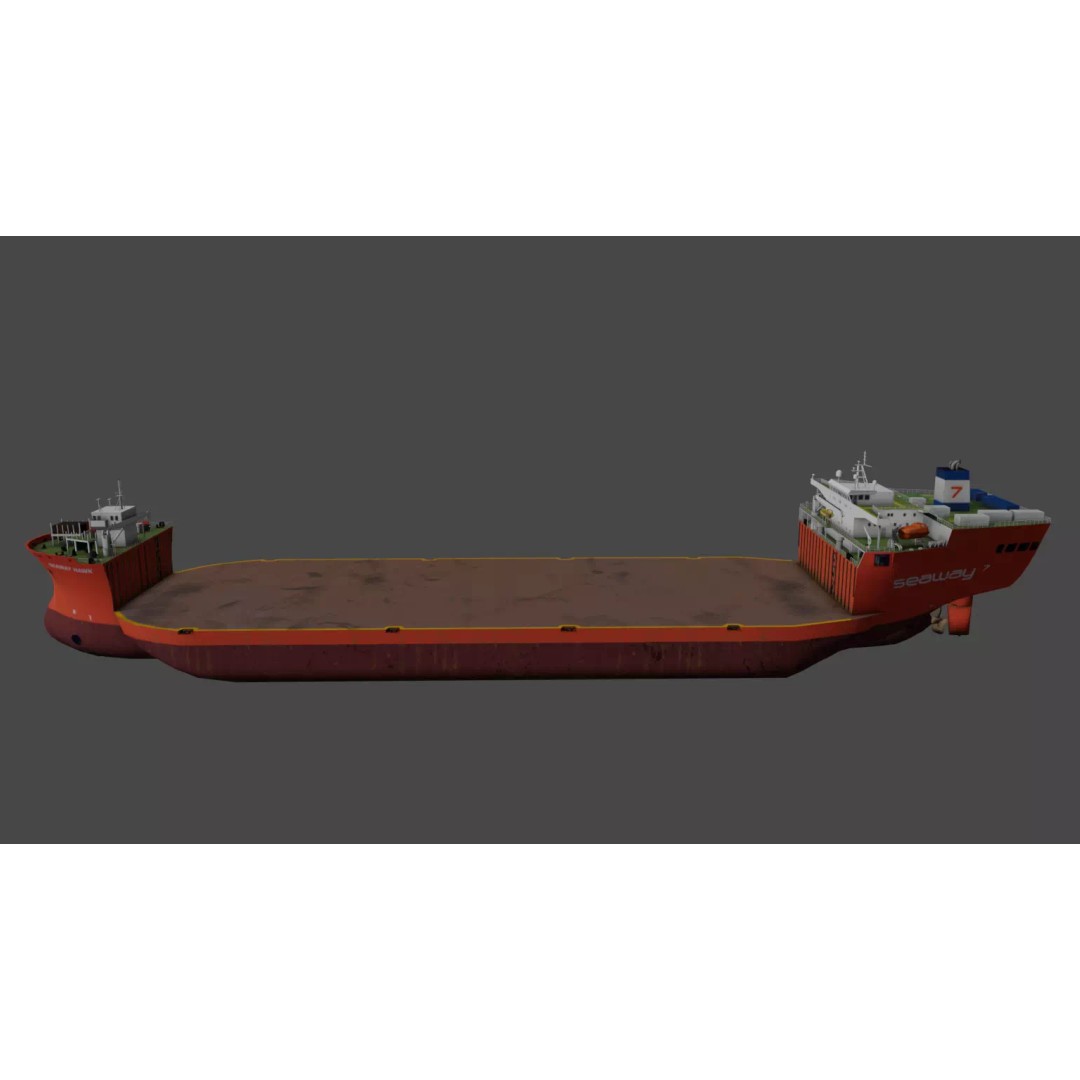 Seaway Hawk 3D Model – Low Poly Vessel for Industrial Use, FBX - View 7