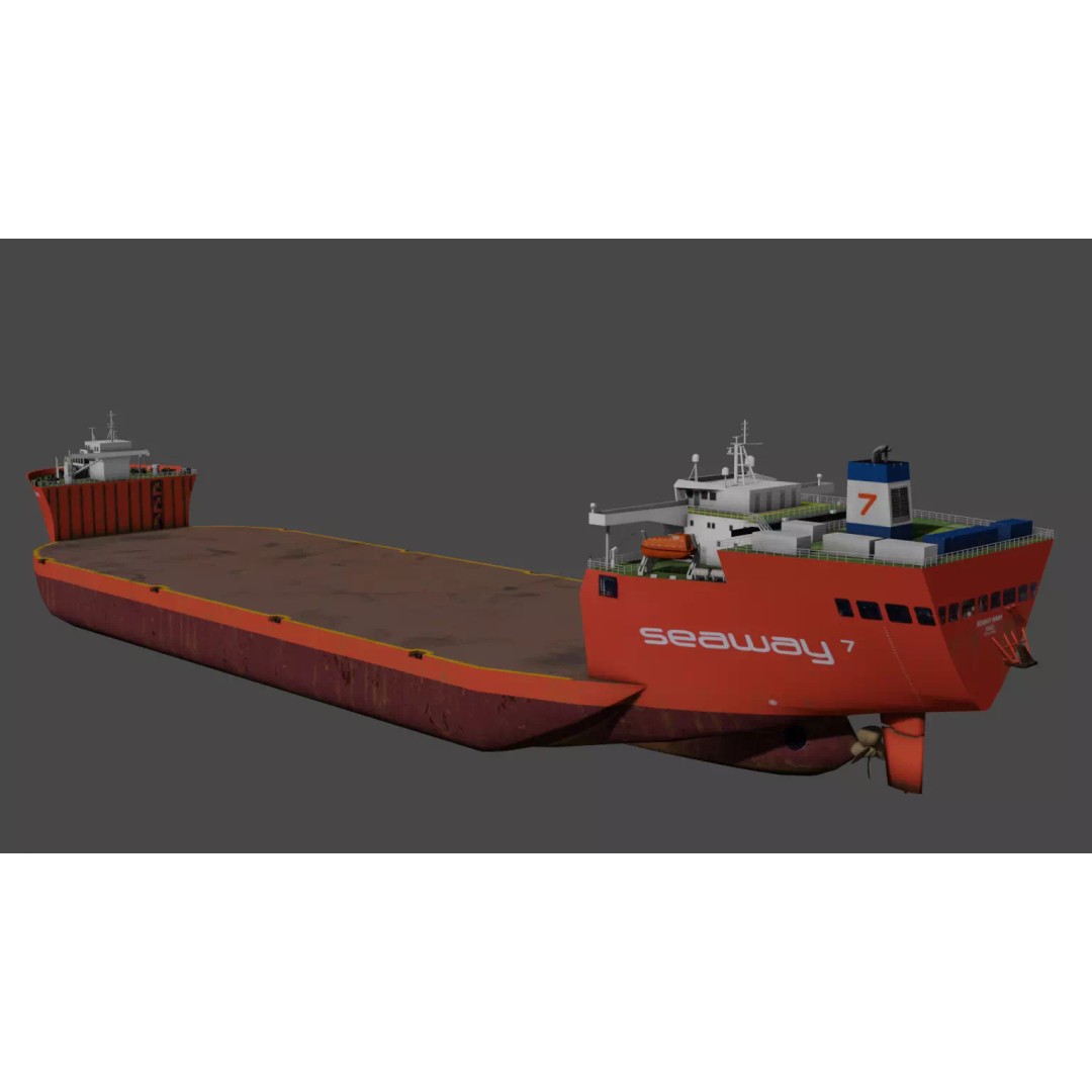 Seaway Hawk 3D Model – Low Poly Vessel for Industrial Use, FBX - View 8