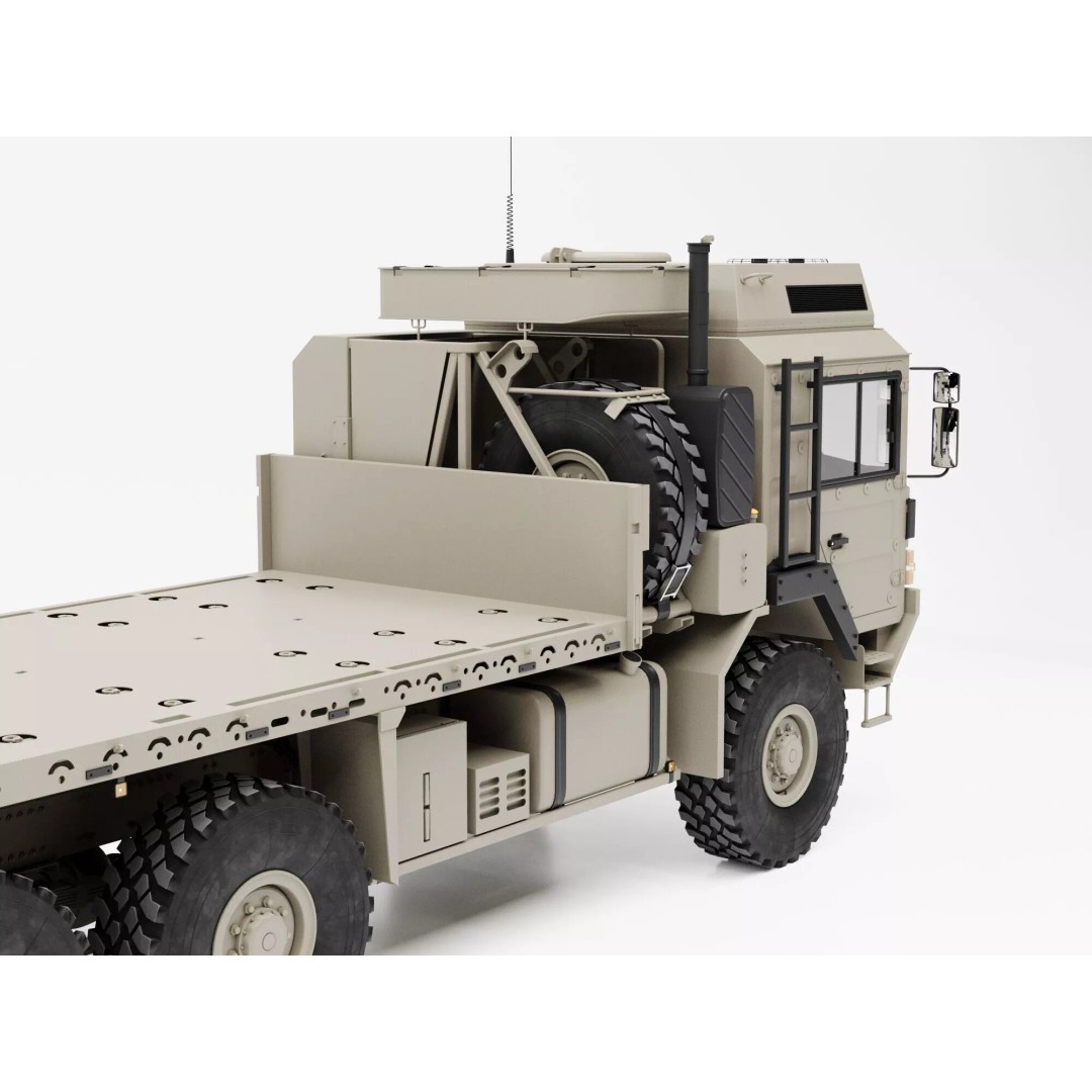 MAN HX61 6x6 Military Truck 3D Model – High Poly Game Asset, FBX - View 14