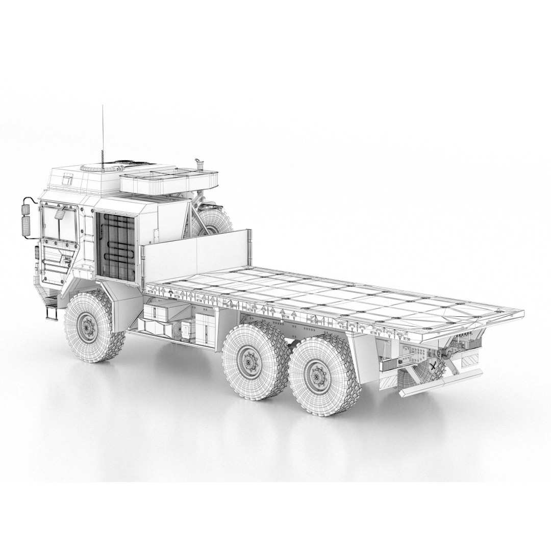 MAN HX61 6x6 Military Truck 3D Model – High Poly Game Asset, FBX - View 17