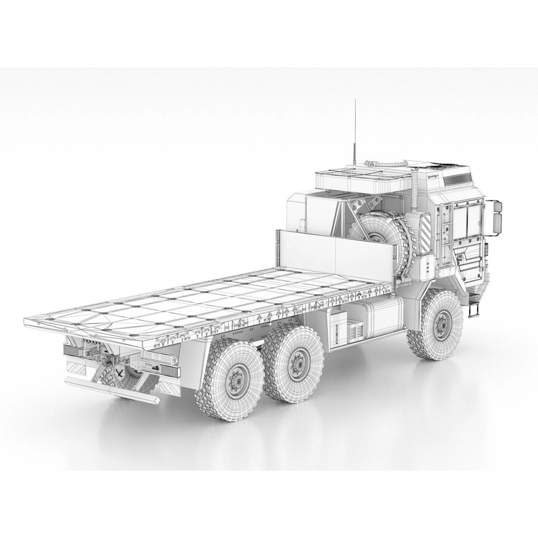 MAN HX61 6x6 Military Truck 3D Model – High Poly Game Asset, FBX - View 19