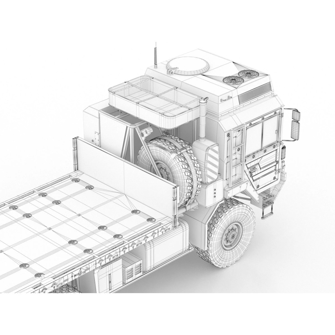 MAN HX61 6x6 Military Truck 3D Model – High Poly Game Asset, FBX - View 21