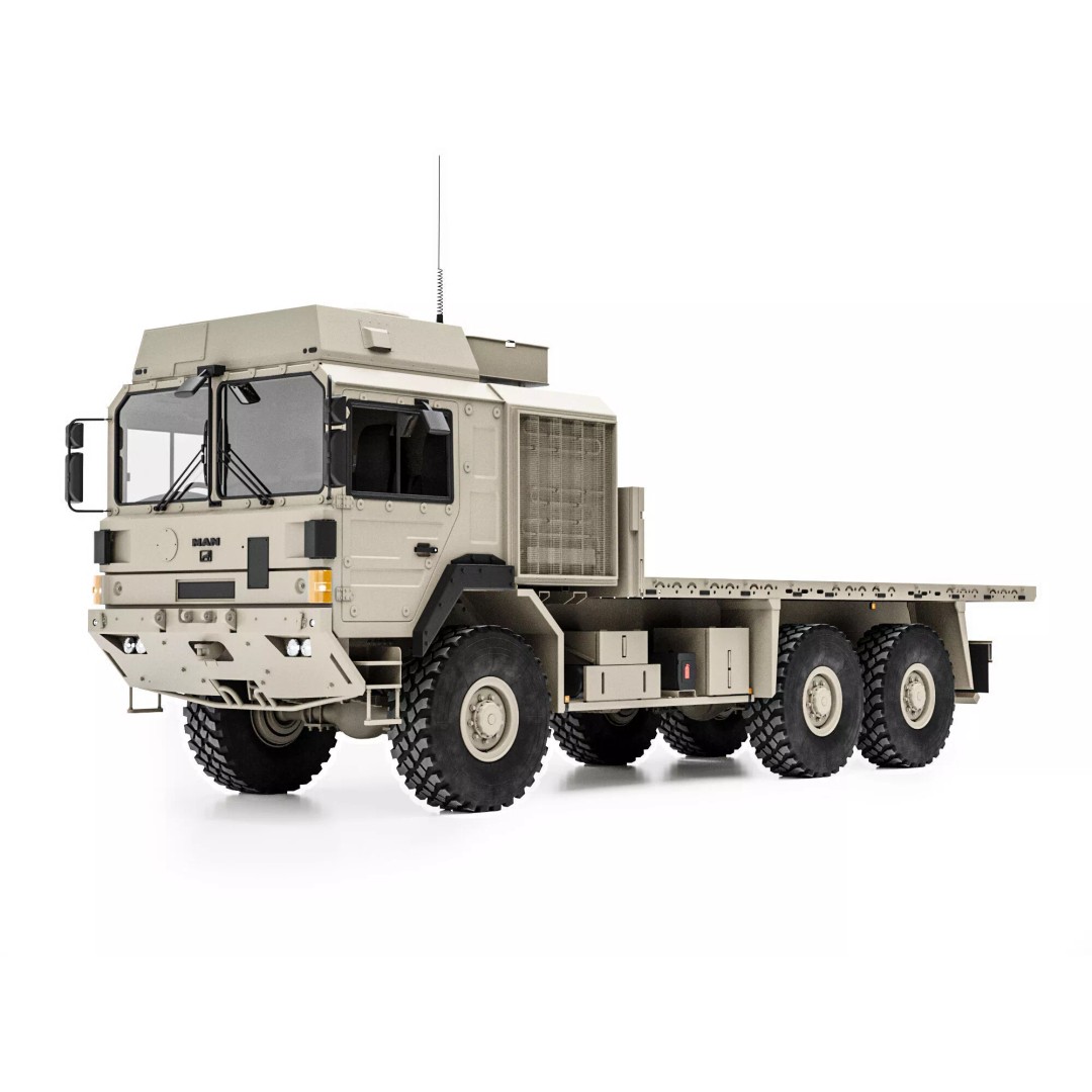 MAN HX61 6x6 Military Truck 3D Model – High Poly Game Asset, FBX - View 6