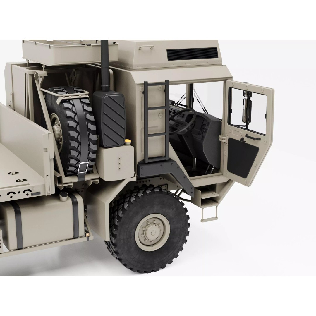 MAN HX61 6x6 Military Truck 3D Model – High Poly Game Asset, FBX - View 8