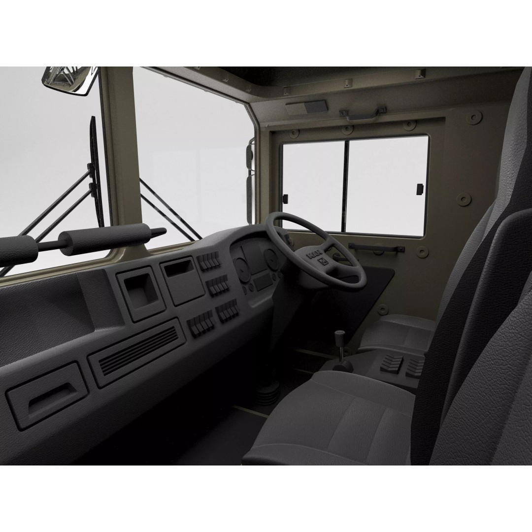 MAN HX61 6x6 Military Truck 3D Model – High Poly Game Asset, FBX - View 9