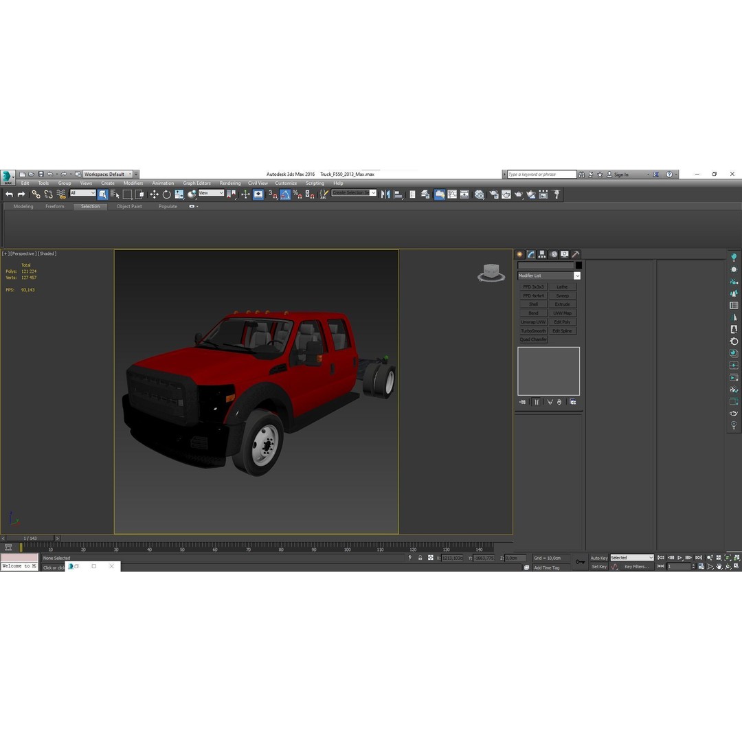 Crew Cabin Truck 3D Model – Low Poly Game Asset, PBR Textures, FBX