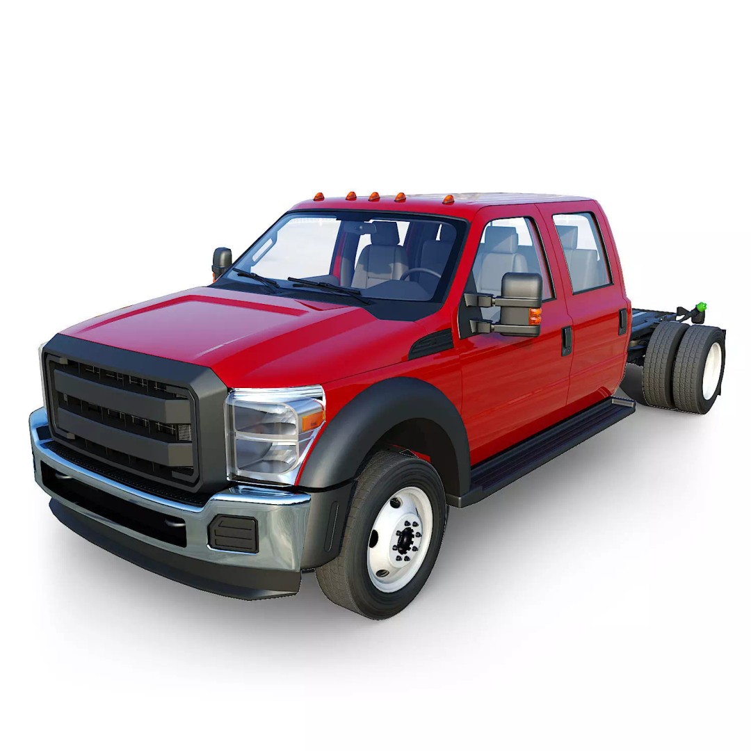 Crew Cabin Truck 3D Model – Low Poly Game Asset, PBR Textures, FBX - View 2