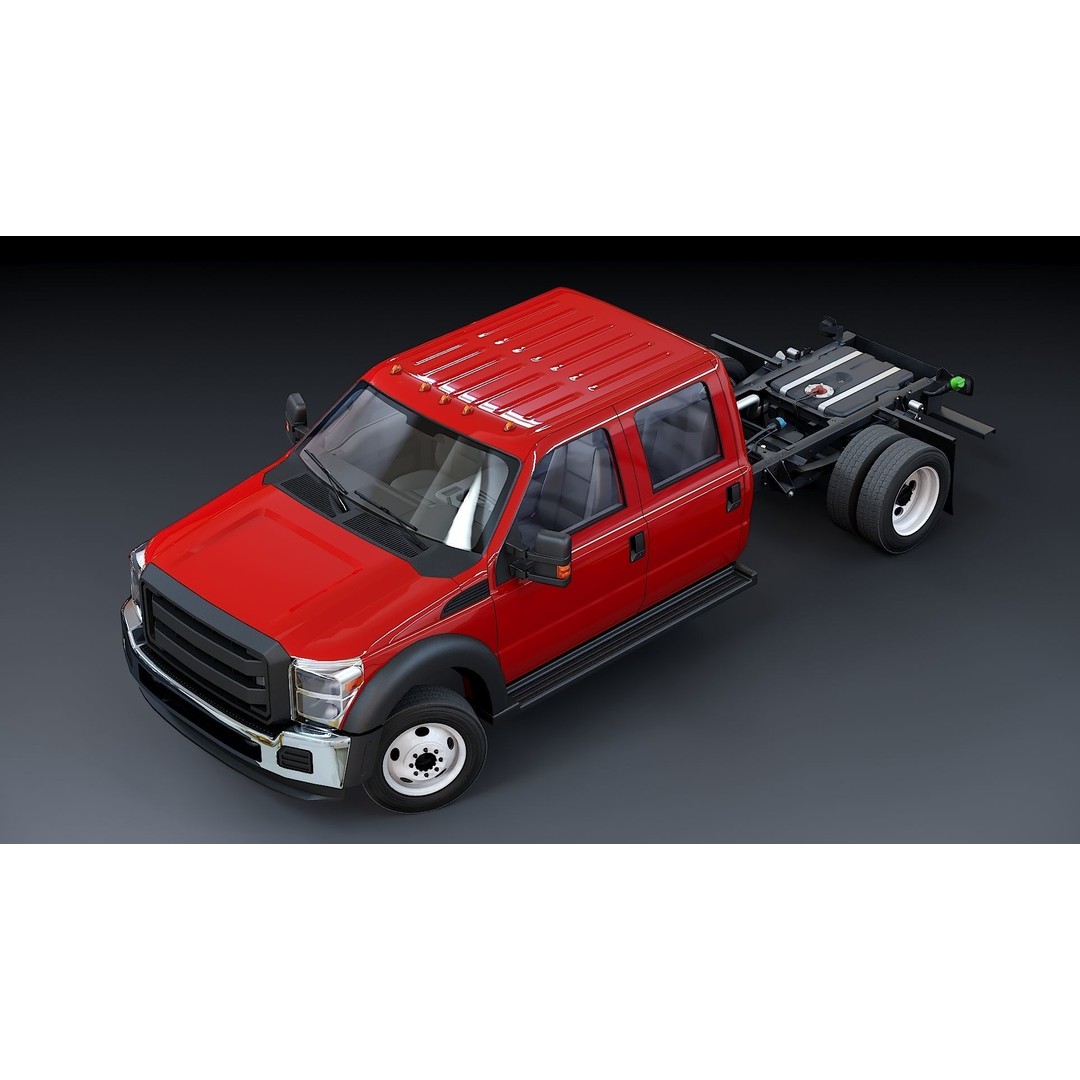 Crew Cabin Truck 3D Model – Low Poly Game Asset, PBR Textures, FBX - View 24