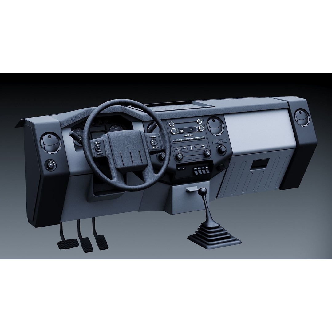 Crew Cabin Truck 3D Model – Low Poly Game Asset, PBR Textures, FBX - View 30